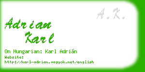 adrian karl business card